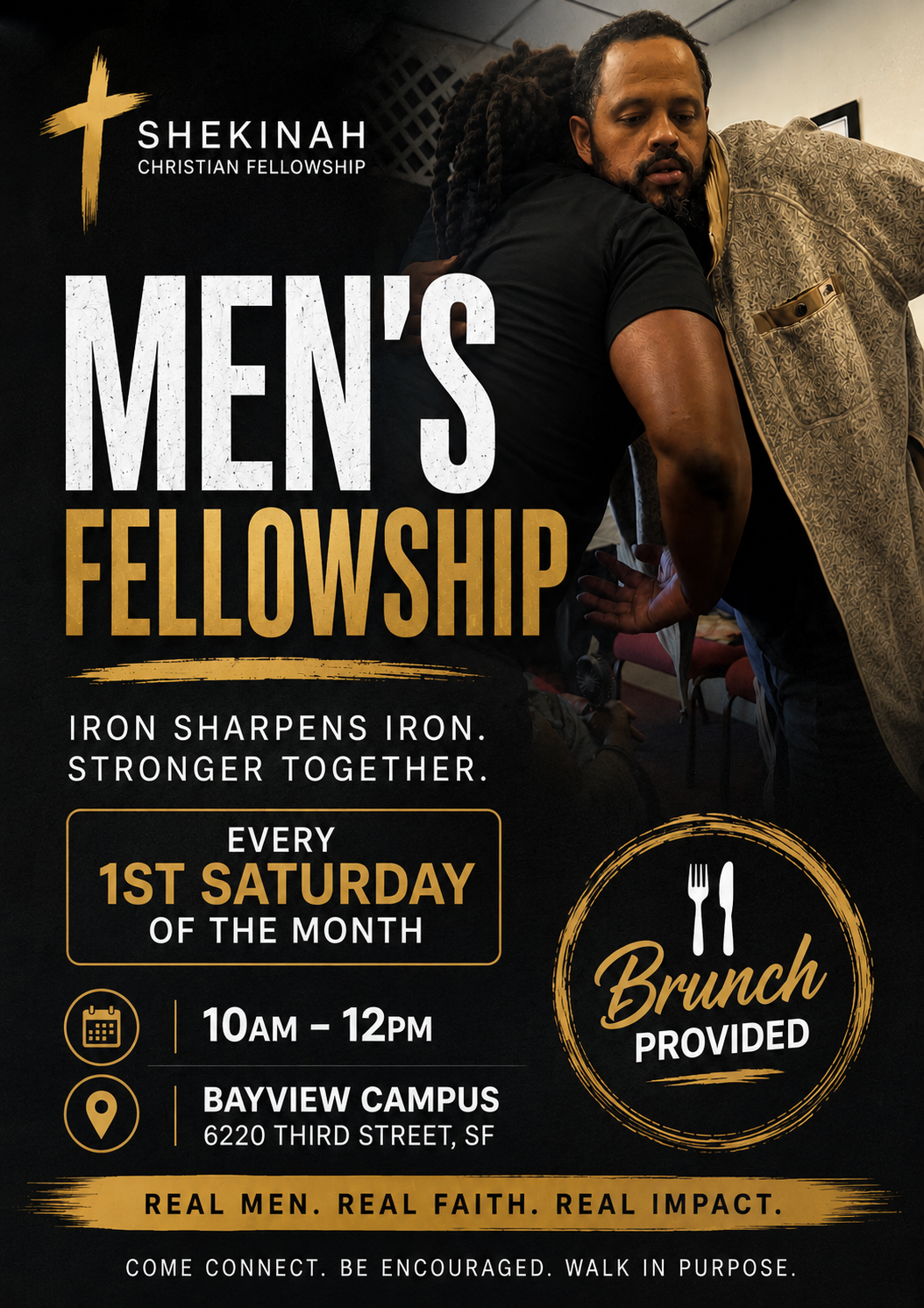 Shekinah Christian Fellowship Men’s Fellowship — first Saturday of every month