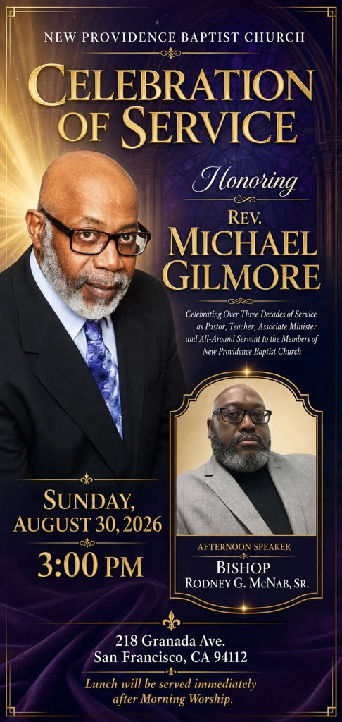 Celebration of Service honoring Rev. Michael Gilmore on August 30, 2026